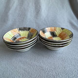 Salad bowl with sarreguemines cups