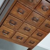 Antique Dutch Oak Apothecary Cabinet or Filing Cabinet, 1930s