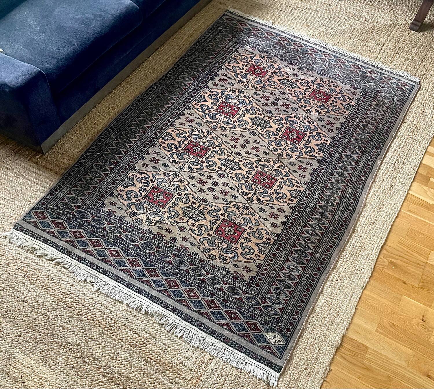 Antique Persian rug, signed.