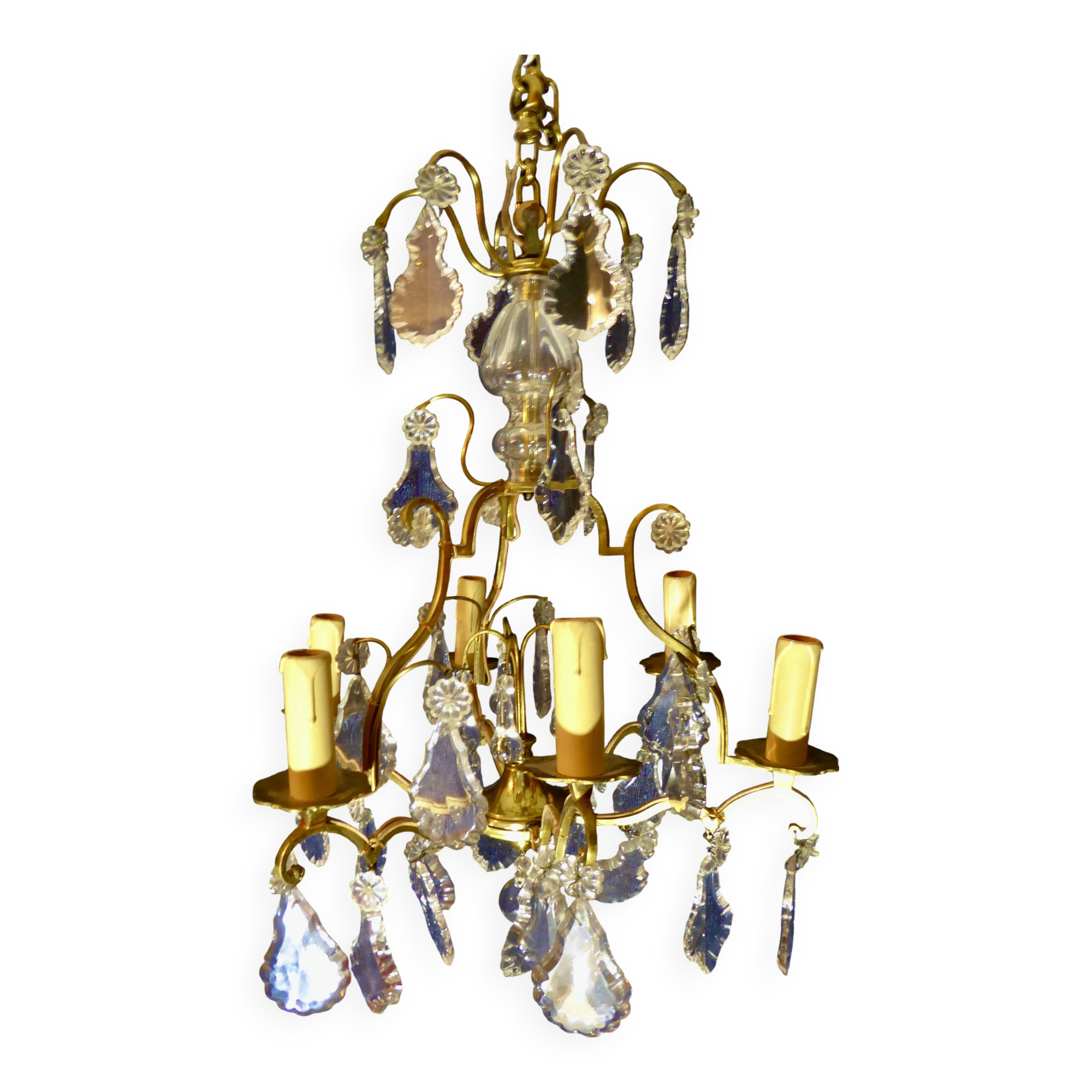 Cage chandelier with tassels