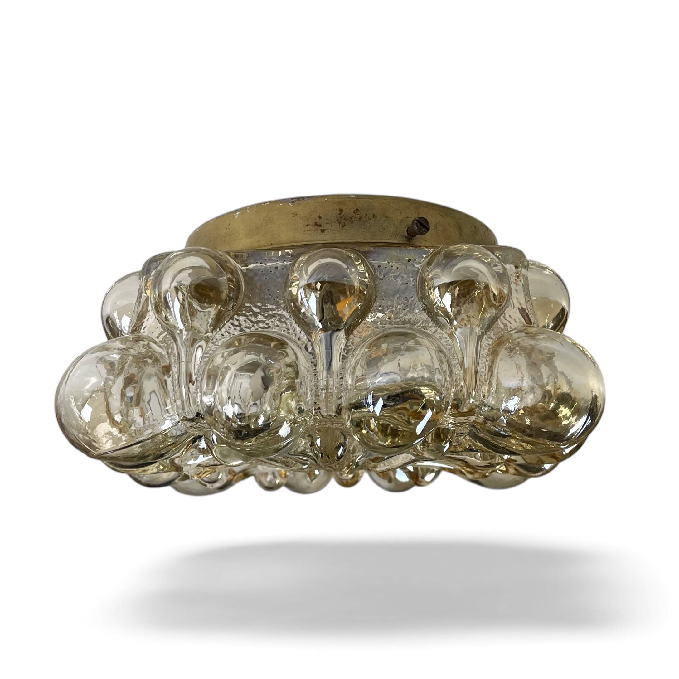 Lampe en verre bulle, Helena Tynell pour Glashutte Limburg