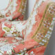 Exquisite pair of upholstered slipper lounge chairs depicting pheasants and peonies