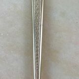 Toiletry set - metal and silk brush and hand mirror England from the 50s