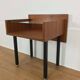 Modernist bedside table from the 1950s, wood and glass.