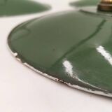 Three enamelled sheet metal suspensions