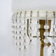 Table lamp, bedside lamp, globe with floral motifs and glass beads. Year 60 70