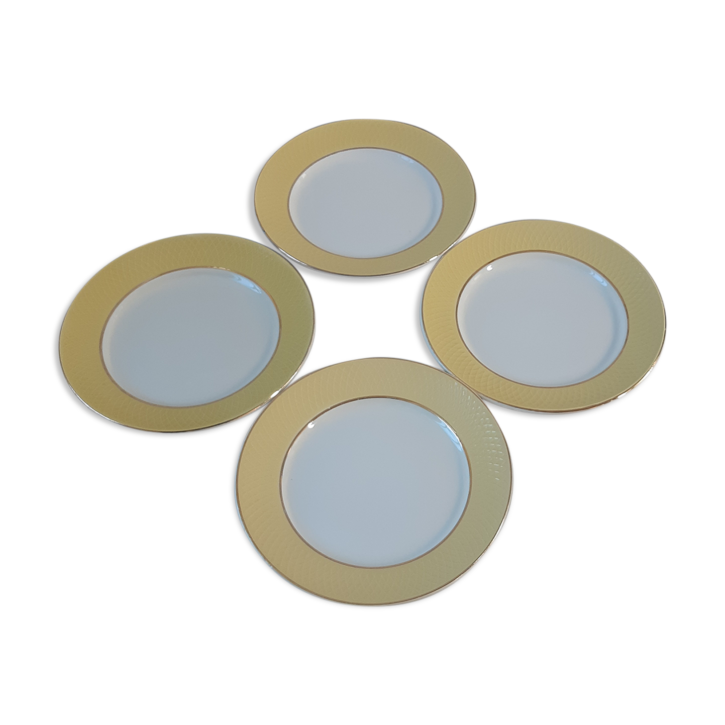 Set of 4 flat plates Moulins des Loups 40 years 50