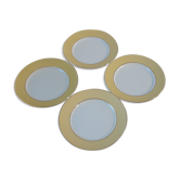 Set of 4 flat plates Moulins des Loups 40 years 50