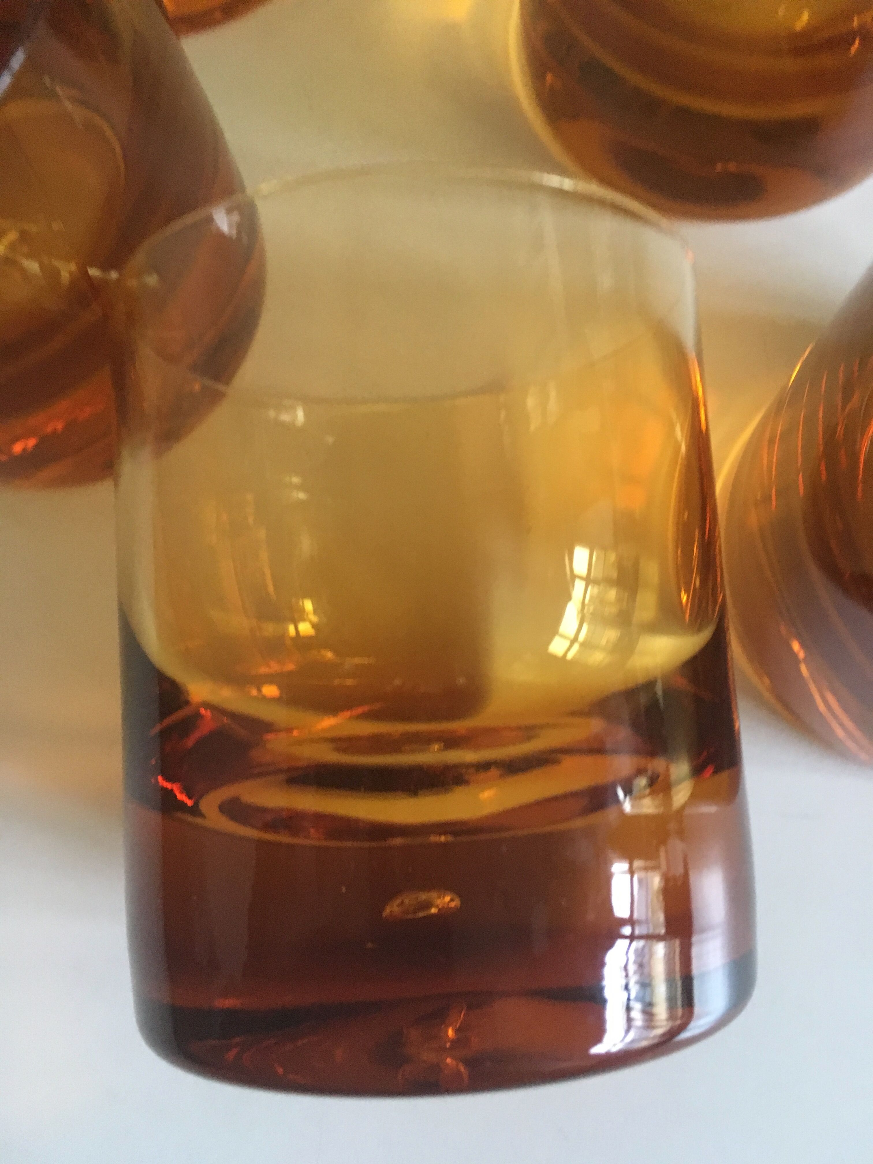 Set of 5 XXL glasses cups 1960