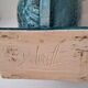 Turquoise vase signed Delmotte
