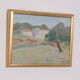 Original Swedish Oil on Panel – “Mountain Village” by Anna Küntzel