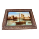 painting fixed under glass port of La Rochelle 19th century