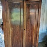 Louis Philippe wardrobe in solid walnut, 19th century era