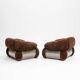 Pair of Armchairs by Adriano Piazzesi, Italy 1970s