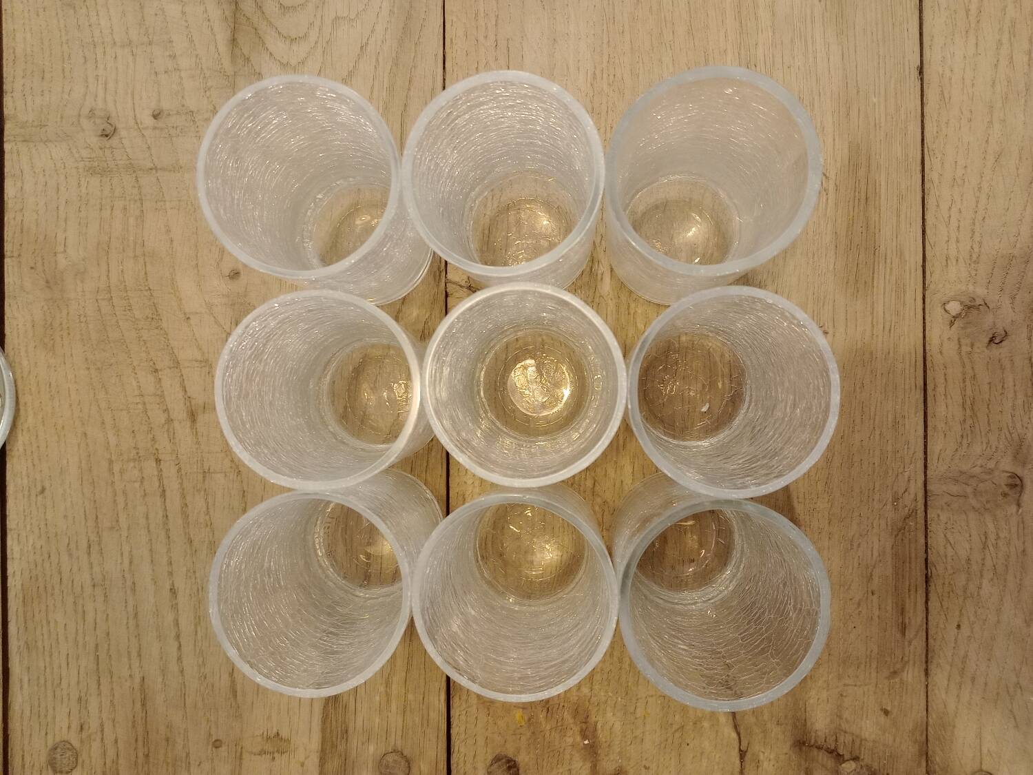 9 frosted effect 60s glasses