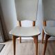 Pair of vintage Scandinavian-style skai chairs