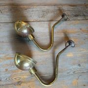 2 industrial wall sconces in brass - Denmark 1970s-80s
