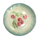 Assiette barbotine décor cerises