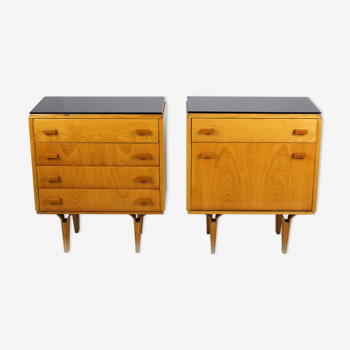 Pair of bedside tables by Novy Domov, from the 1970