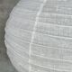 Very large round Japanese-style rattan and natural linen pendant light D:80