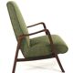 Knicos Armchair in Wengé with Green Upholstery | very rare dutch design