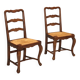 Antique walnut chairs from Italy, 20th century.