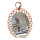 Miroir marguerite vintage en rotin