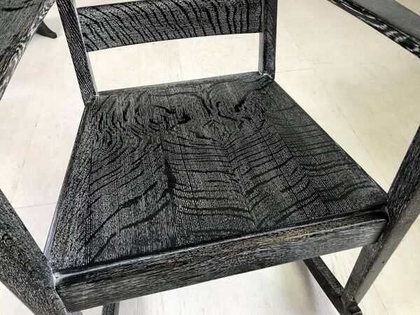 Fauteuil à bascule et confessionnal de voyage de Baker and Co, années 1930