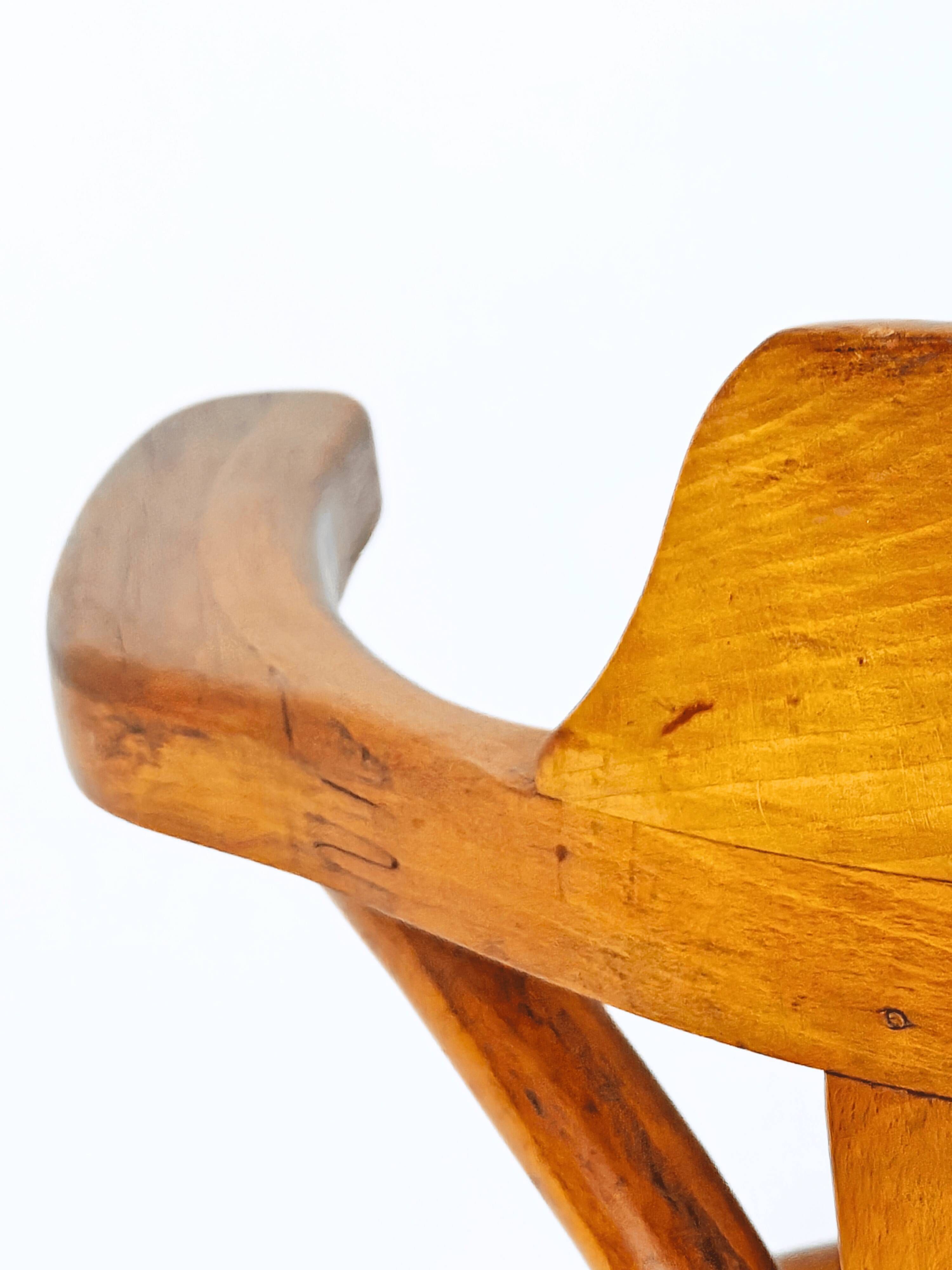 Art Nouveau office chair with curved wood attributed to J&J Kohn, 704 1/2 4V