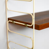 Swedish wood and metal shelving unit