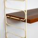 Swedish wood and metal shelving unit