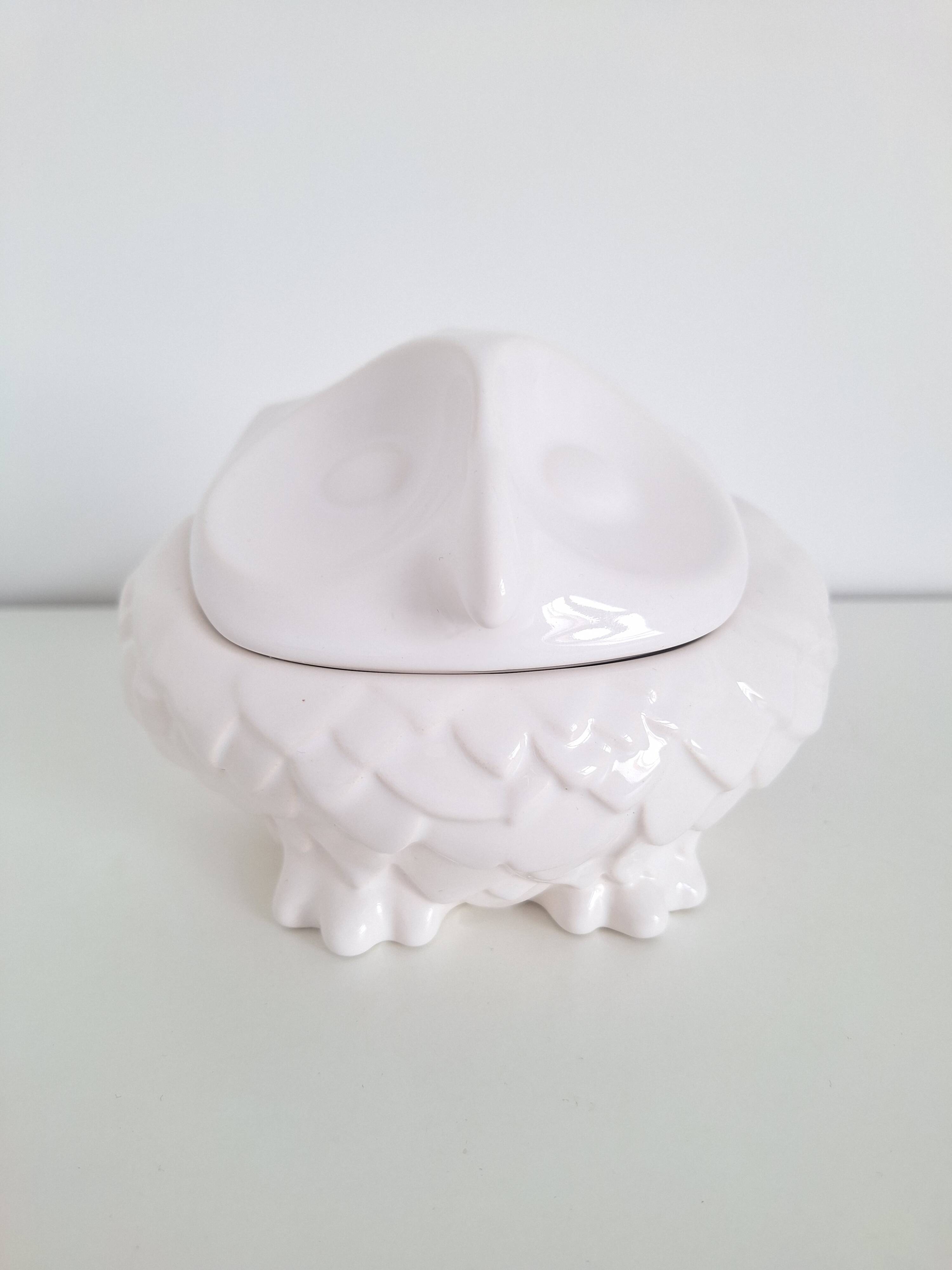 Ceramic owl box