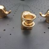 Bougeoirs éléphants en laiton