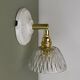 Vintage chiseled glass lampshade wall light - tableware collection -