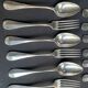 Box of 6 forks and 6 table spoons Christofle “Baguette” collection