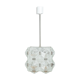 Cut glass cube pendant lamp from Kamenický Šenov, 1950's