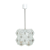 Cut glass cube pendant lamp from Kamenický Šenov, 1950's