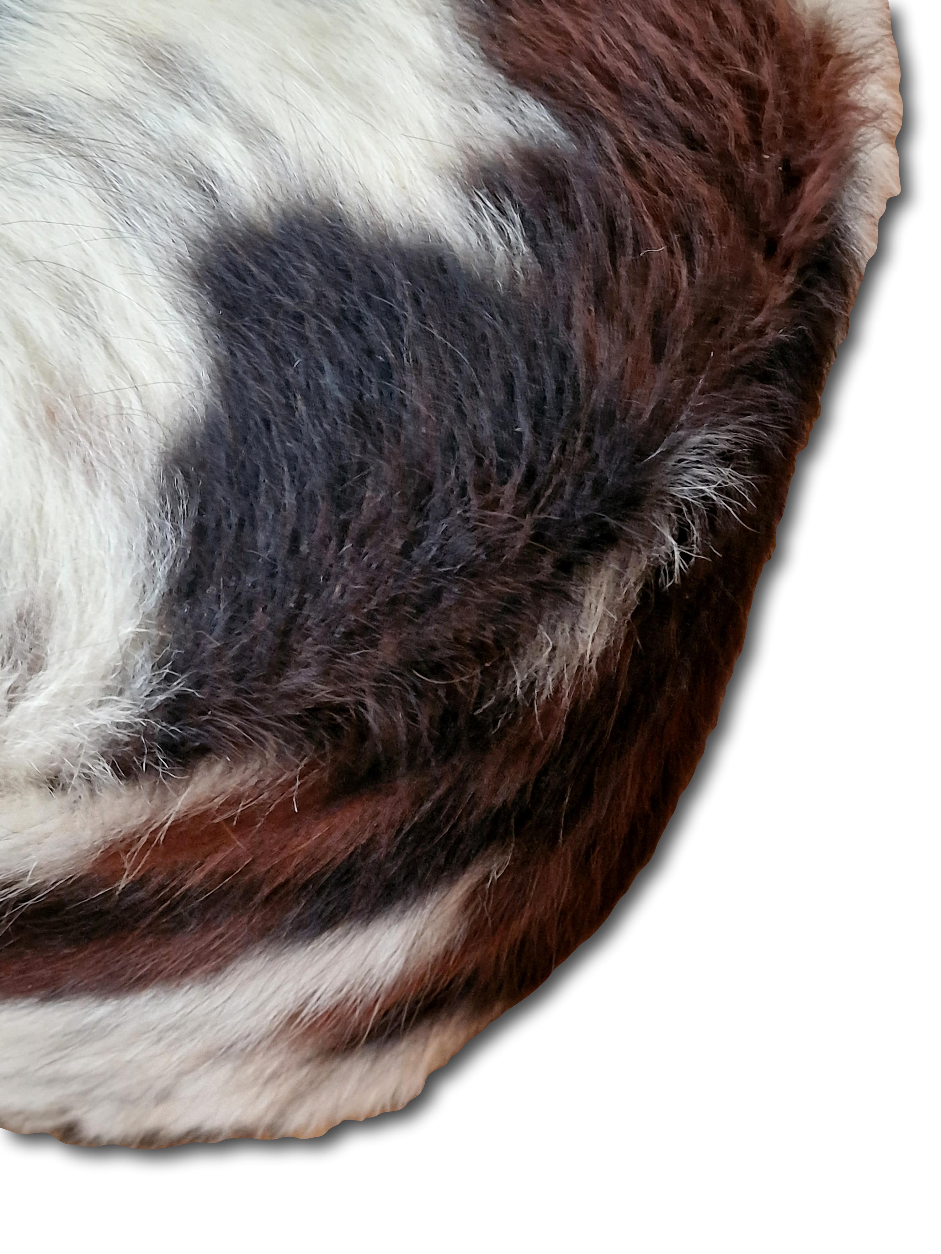 Pouf in cowhide, 1970s