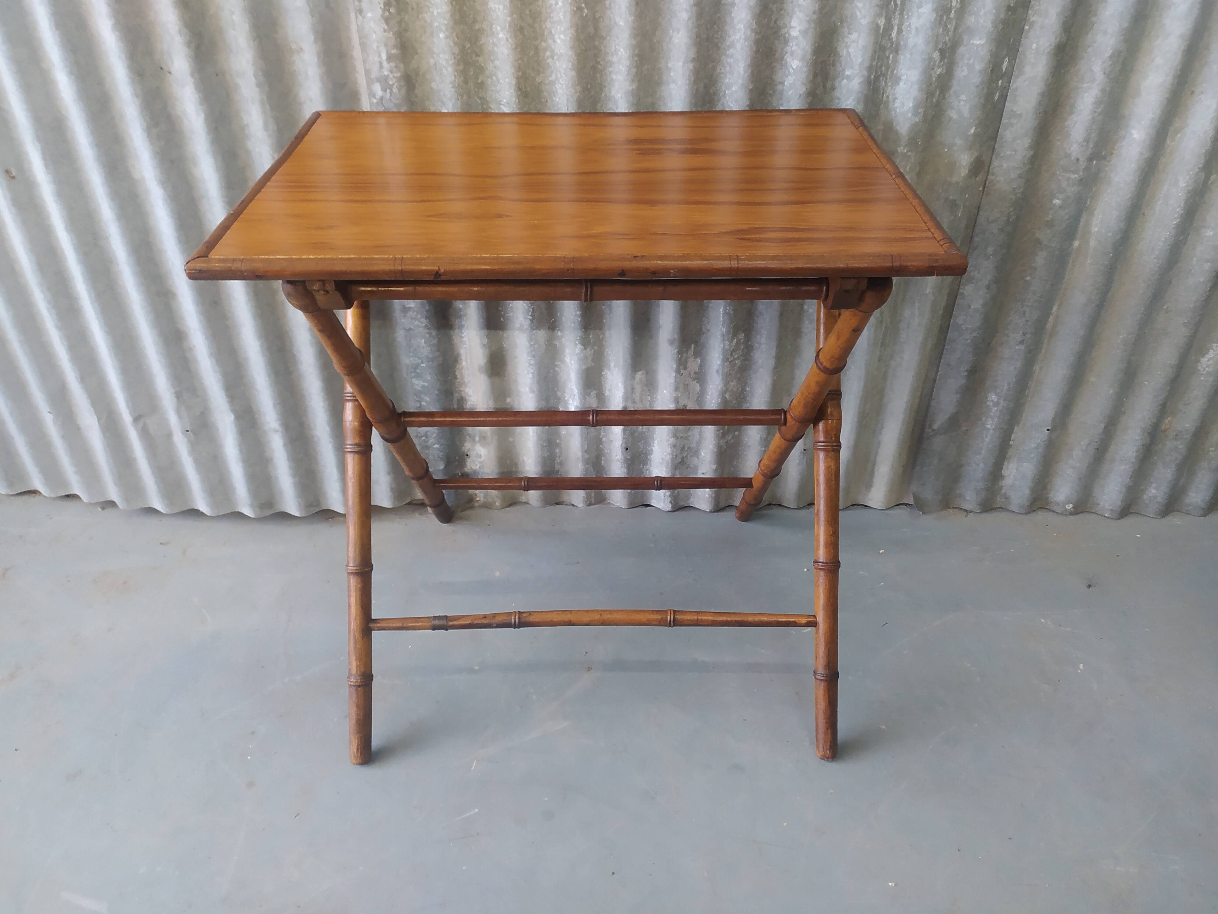 Vintage bamboo folding table