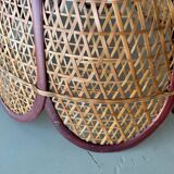 Vintage rattan flower hanging