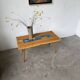 Rattan and ceramic coffee table, 60s