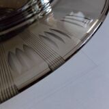 Plat ou coupe en verre fumé Art Déco