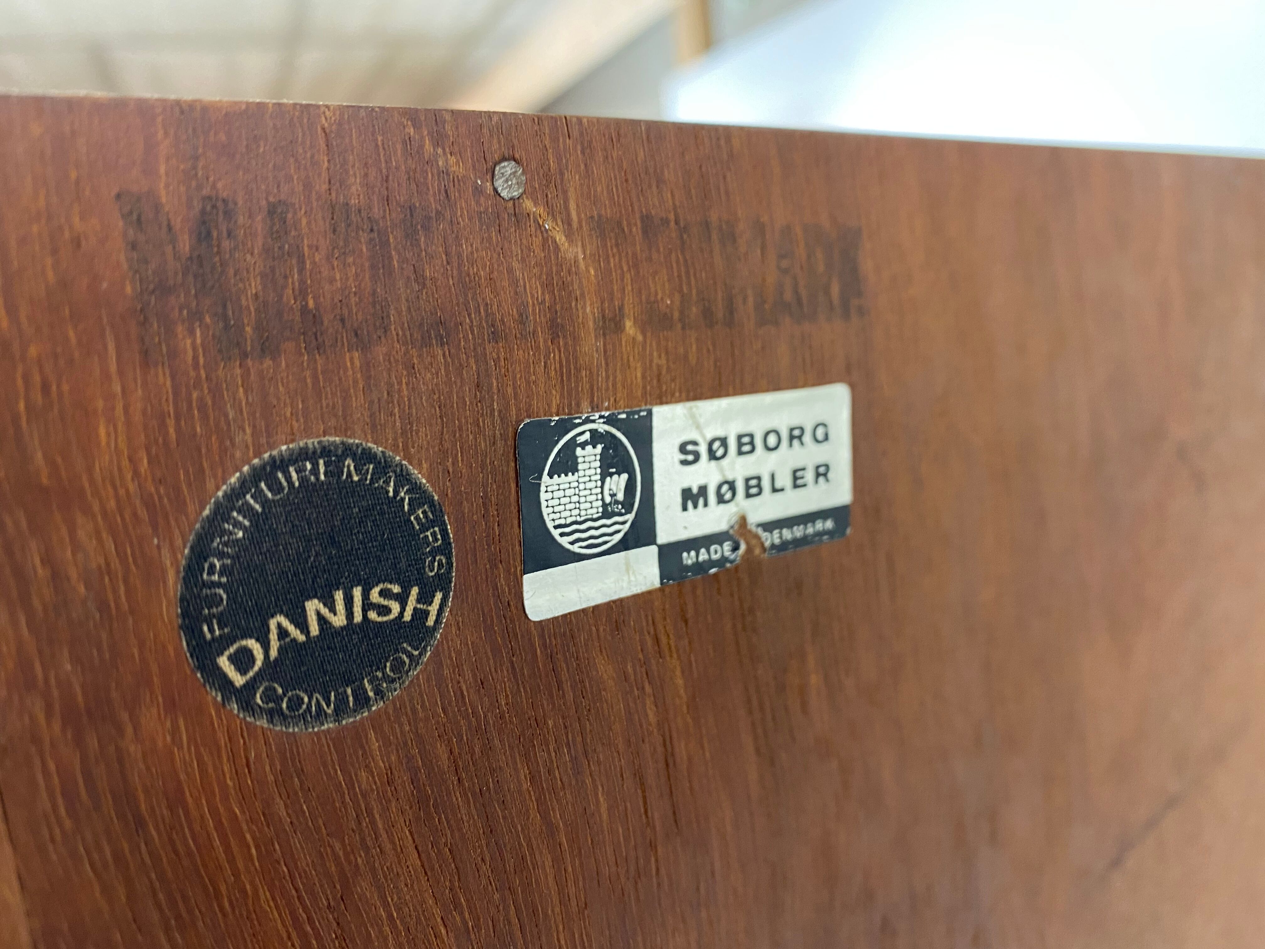Vintage, Danish Scandinavian Design teak cabinet bookcase by Borge Mogensen for Soborg, 1960s
