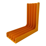 70s record stand Gustavberg yellow, Sweden