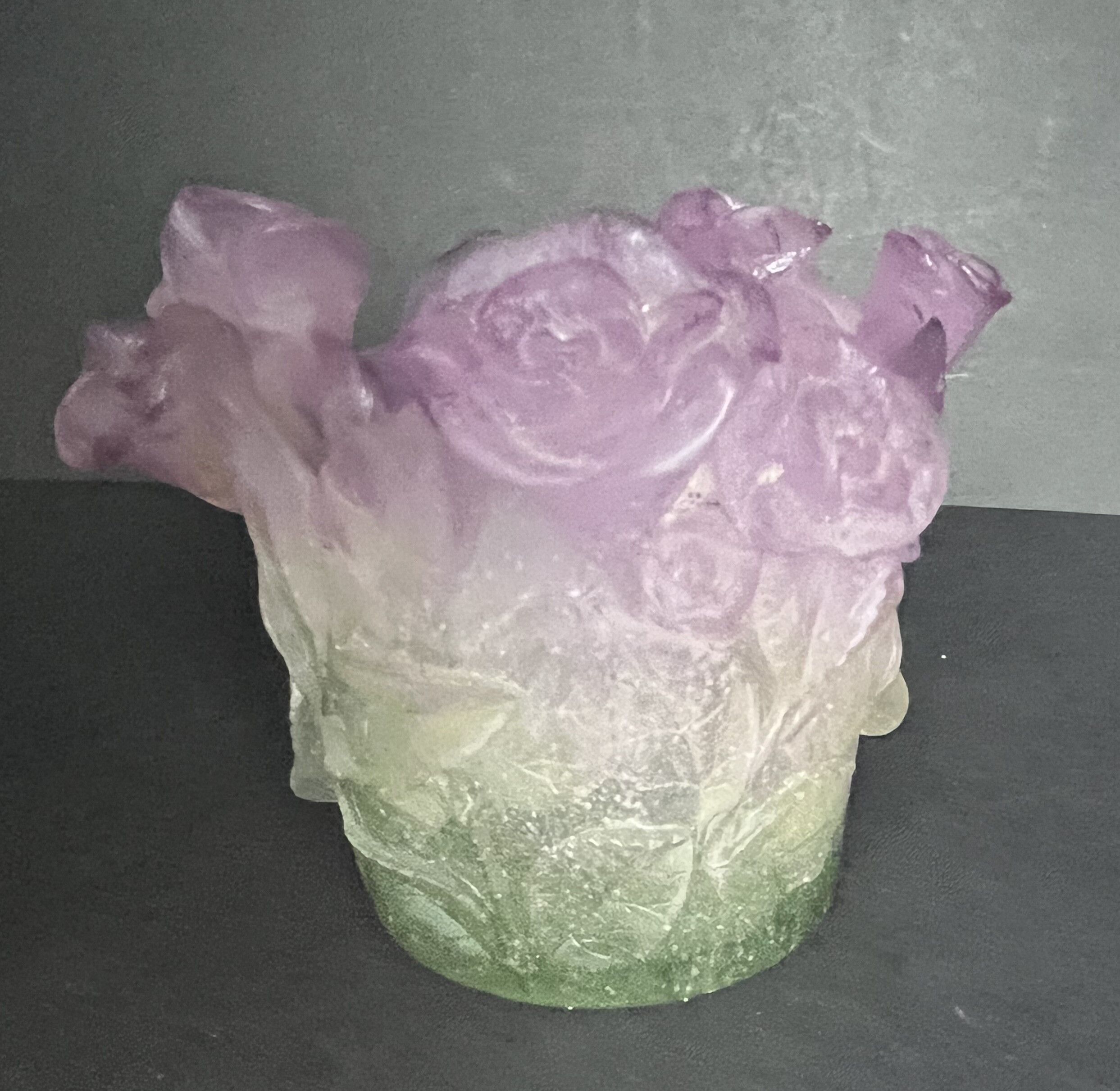 Daum vase in glass paste