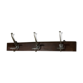 Industrial aluminum patères on wood headband