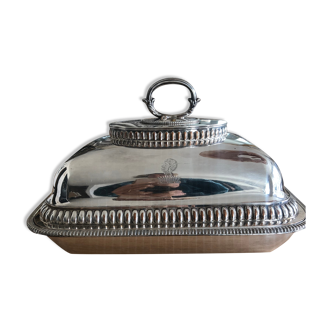 Silver metal vegetable dish