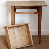 Wooden table with drawer