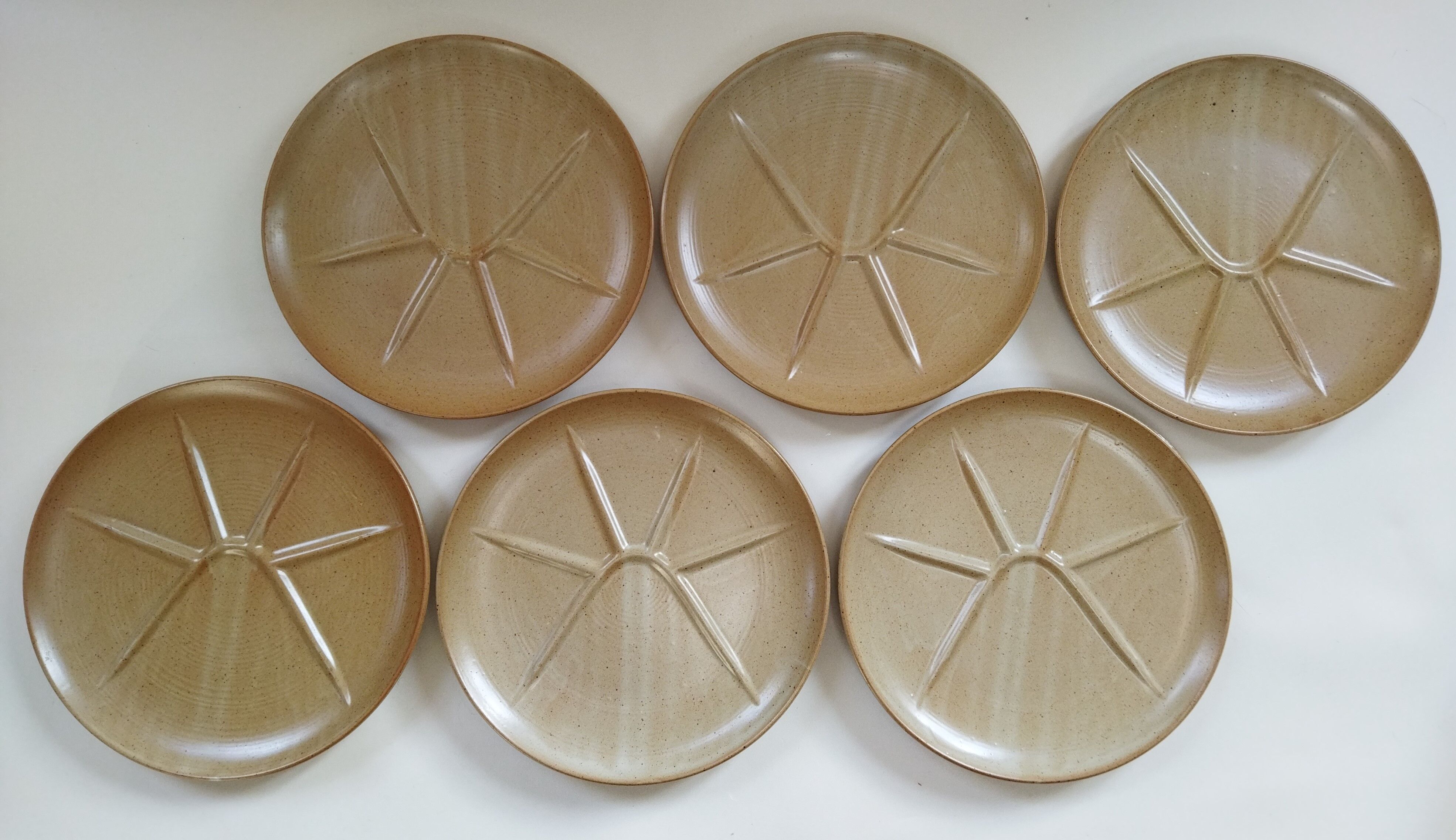 Six Village CNP stoneware plates