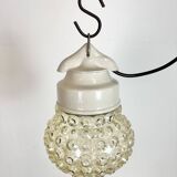 Vintage White Porcelain Pendant Light, 1970s